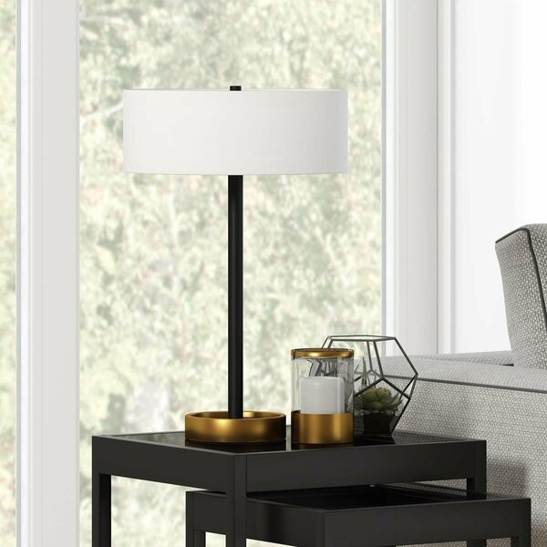 Henn & Hart Estella Two-Tone Matte Black & Brass Table Lamp TL0387